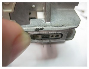 Assemble print head pin